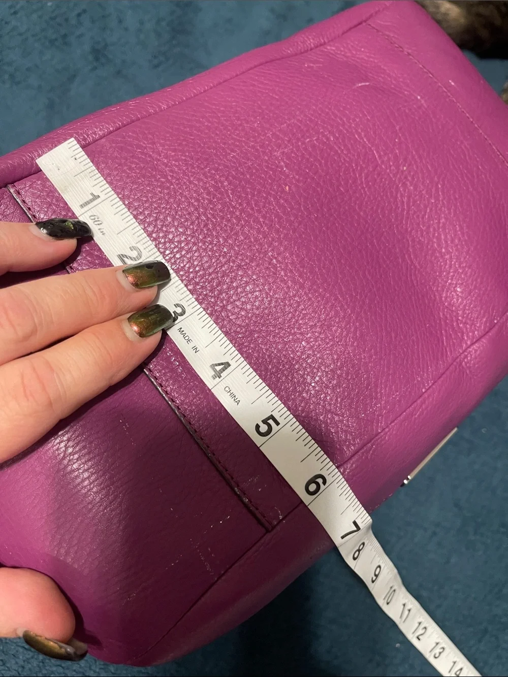 Coach Carrie Purple Leather Shoulder Bag See Photos